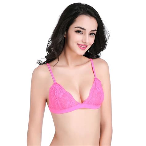 Women Sexy Lace Floral Ultra Thin Triangle Cup Breathable Wirefree Bra Underwear In Bras From