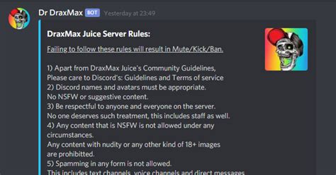 Free To Use Discord Server Rules Samples