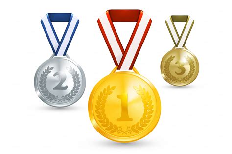 Gold Silver And Bronze Medals ~ Objects On Creative Market