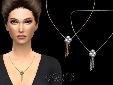 Pearl And Chain Drop Necklace By Natalis At Tsr Sims 4 Updates