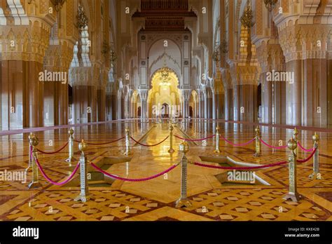 Inside Of Hassan Ii Mosque In Casablanca Morocco Stock Photo Alamy