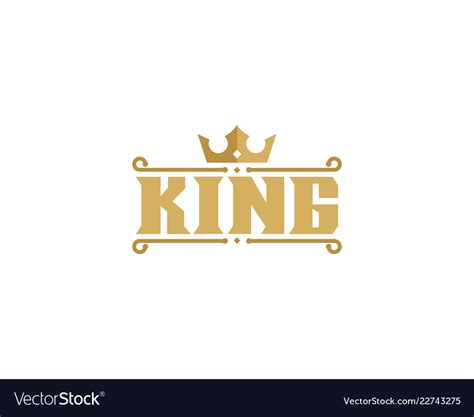 Letter King Logo Icon Design Royalty Free Vector Image