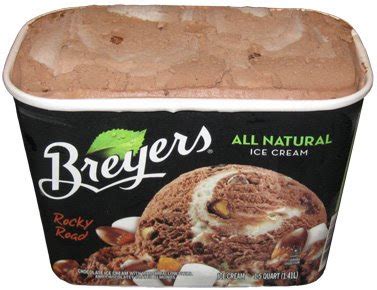 Eggs yolks, cream, milk and sugar are mixed with rich cocoa powder and melted. On Second Scoop: Ice Cream Reviews: Breyer's Rocky Road ...