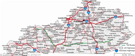 Kentucky State Map With Cities