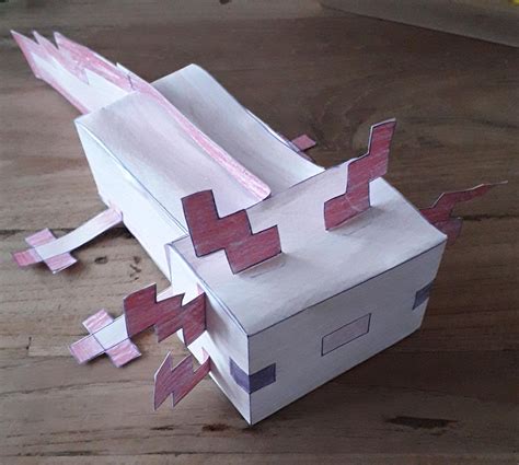 Papercraft Axolotl Minecraft Para Armar Manualidades De Minecraft
