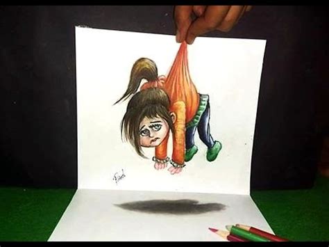Which can help convey the 3d form. How to draw funny 3D drawing on paper | Funny 3D Drawing tutorials for kids | | 3D Art 4 You ...