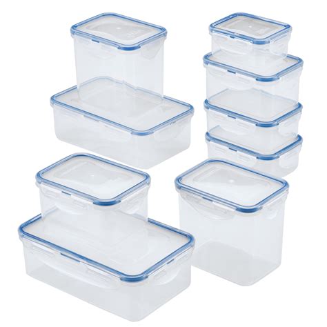 Lock And Lock Essential 18 Pc Food Storage Set Various Sizes For Kitchen