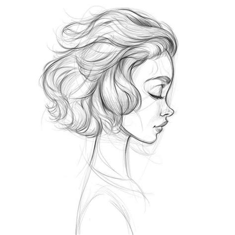Drawing Hair Profile Drawings In 2020 Pictures To Draw Face Profile