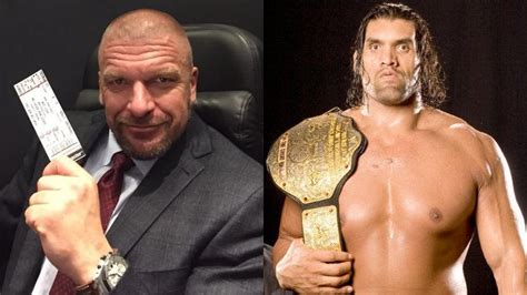 Book It Triple H Wwe Fans Want To See 44 Year Old Battle The Great Khali In His Final Match