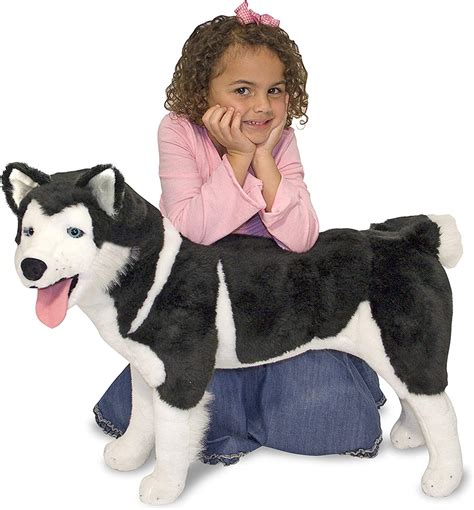 Melissa And Doug Giant Siberian Husky Lifelike Stuffed Animal Dog Over