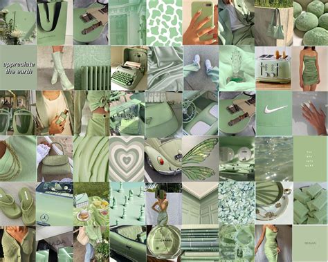 Sage Green Aesthetic Wallpaper Collage Imagesee