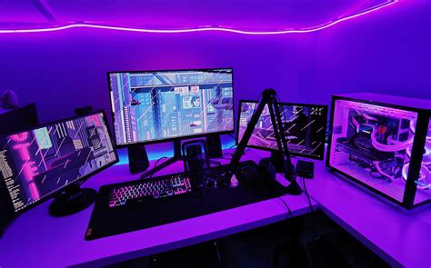 My Purple Pink Corner Gaming Room Setup Computer Gaming Room Video