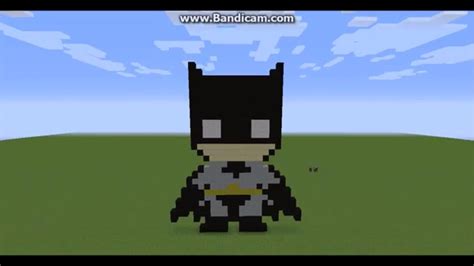 Minecraft Batman Pixel Art Youtube