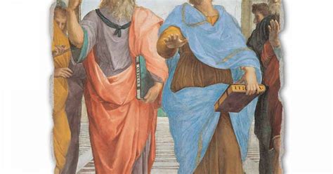 Afreska Shkolla E Athinës Detaje E Platonit Dhe Aristotelit Nga Raphael