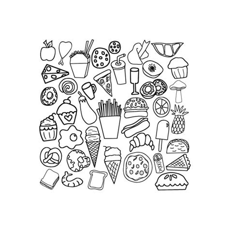 Black And White Food Clipart Vector Clip Art Library