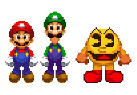Mario Luigi And Pac Man By Suoper On Newgrounds