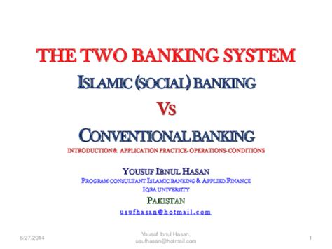 Pdf An Introduction To The Islamic Banking Vs Conventional Banking