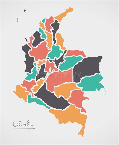 Mapa En Blanco Colombia Mapa De Alta Calidad Colombia Con Las