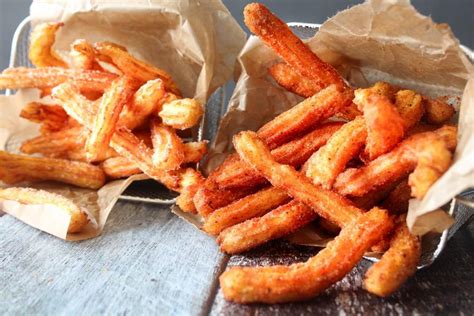 Homemade Churro Potato Fries Rolled In Spices Oc 1000x664