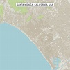 Santa Monica California US City Street Map Digital Art by Frank ...