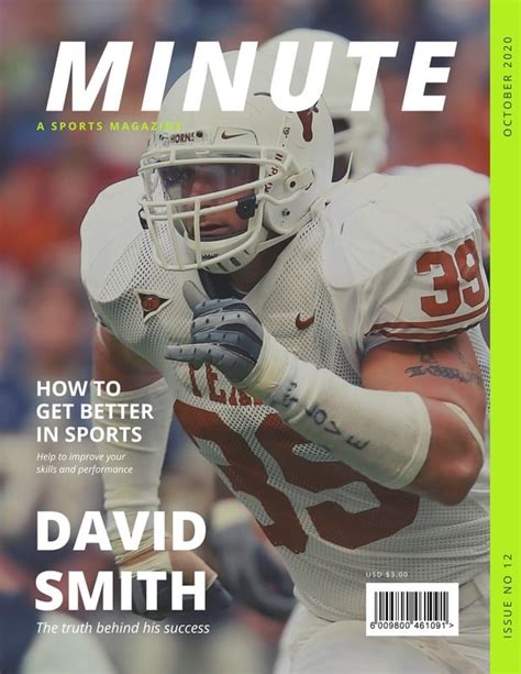 Free Custom Printable Sports Magazine Cover Templates Canva