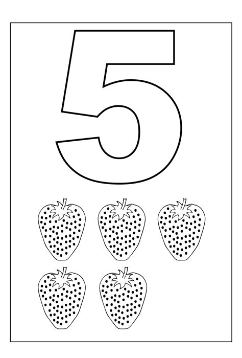 Printable Pictures Of Number 5 Activity Shelter