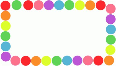 Polka Dot Border Clipart Free Download Best Colorful Frame Clip Art