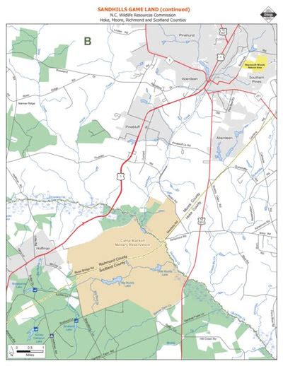 Sandhills Game Land Map By North Carolina Wildlife Resources Commission