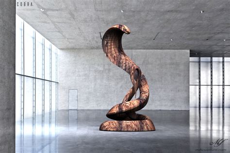 Cobra Contemporary Snake Sculpture Mike Fields Contemporary