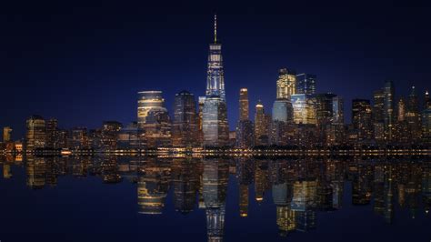 2560x1440 Resolution New York Skyscraper Manhattan Reflection 1440p