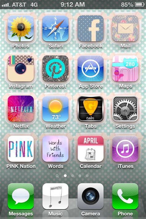 My Home Screen Is Totally Cute And Customized Thanks To Cocoppa Its A Free App That Allows To