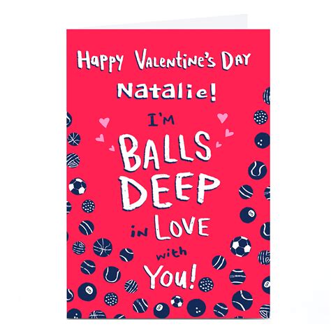 Buy Personalised Hew Ma Valentines Day Card Balls Deep For Gbp 229 Card Factory Uk