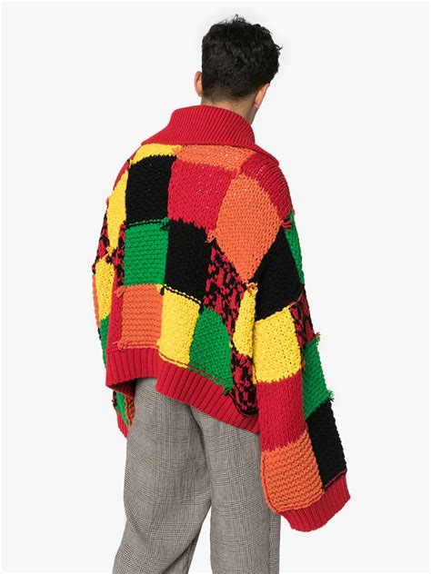 Pa/ tiktok @irritasian harry styles's rainbow cardigan is inspiring tiktok users to crotchet whilst in lockdown and it might be the. JW Anderson patchwork chunky cardigan | Browns in 2020 ...
