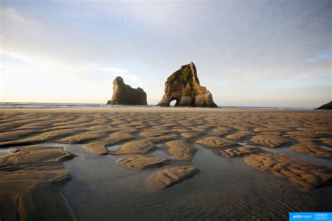 Wharariki Beach And Archway Islands Golden Bay South Island New