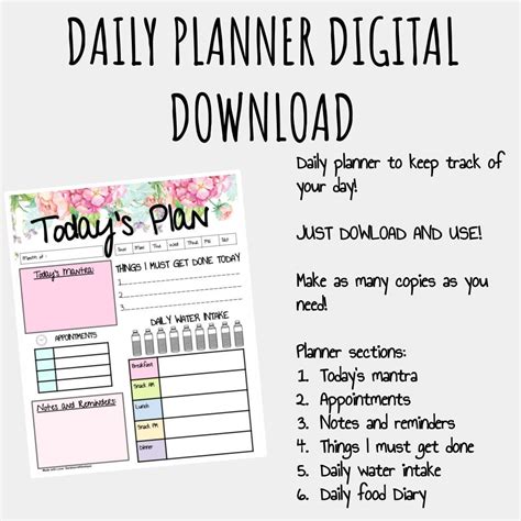 Printable Mom Planner Etsy Mom Planner Planner Daily Planner