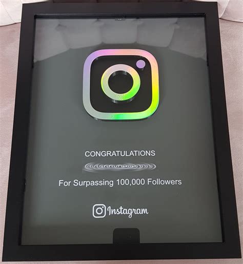 Personalized Instagram Followers Milestone Award Gold Or Silver