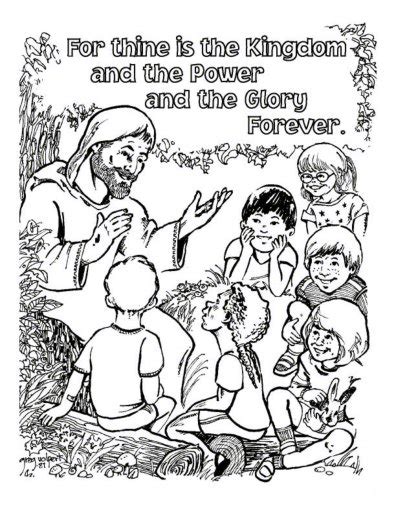 Coloring pages that teach and explain the lords prayer. Free Lord's prayer Coloring Pages for kids-children and ...