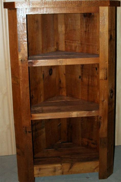 Barnwood Corner Cabinet — Barn Wood Furniture Rustic Barnwood And Log