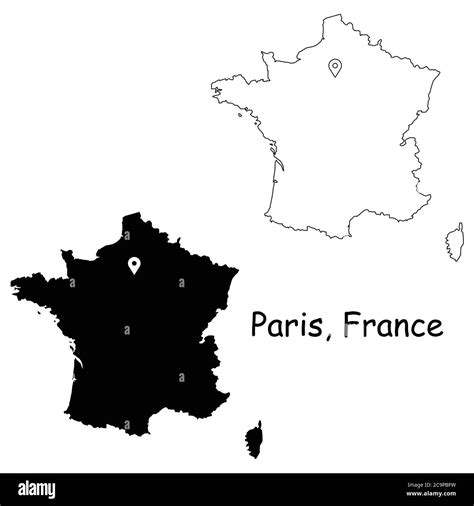 Paris City Map Black And White Stock Photos Images Alamy