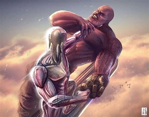 Silver Surfer Vs Thanos Concept Art B Marvel Concept