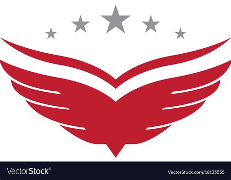 Falcon Eagle Bird Logo Template Royalty Free Vector Image