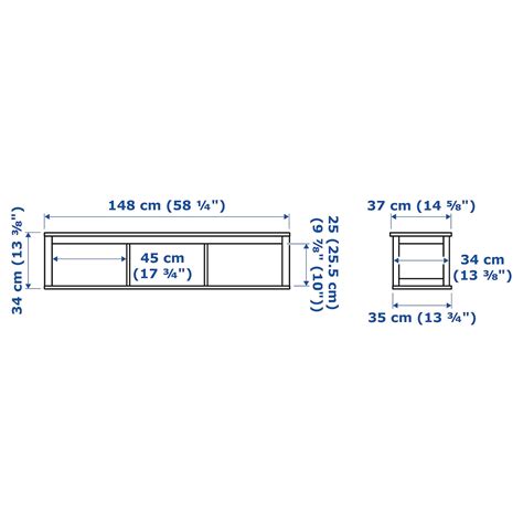 Hemnes Wallbridging Shelf Light Brown Ikea