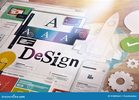 Design Concept For Graphic Designers And Design Agencies Services Stock