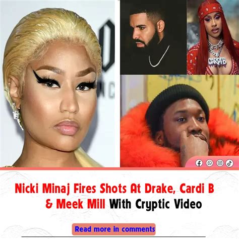 Nicki Minaj Fires Shots At Drake Cardi B Meek Mill With Cryptic