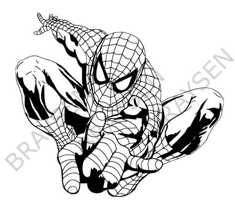 Spiderman Outline SVG PNG - Etsy Canada