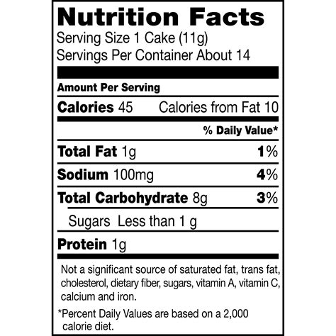 Quaker Rice Cakes Nutrition Facts Runners High Nutrition
