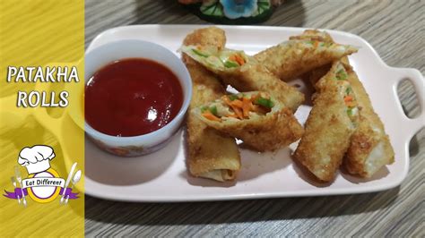 Chicken Patakha Rolls Chinese Rolls Recipe By Eat Different