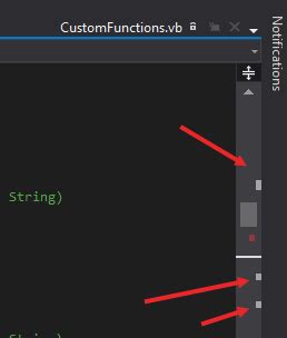 Meaning Of Gray Colored Marks In Enhanced Scrollbar In Visual Studio