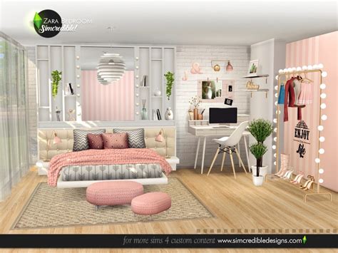 Simcredibles Zara Bedroom Sims 4 Bedroom Sims House Resource