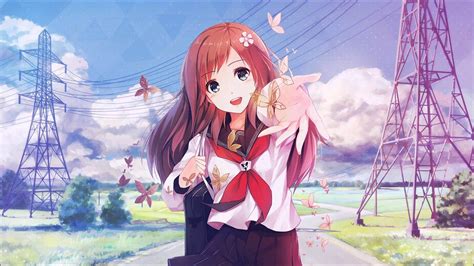 Happy Anime Girl Anime Girls Wallpaper 1920x1080 281690